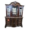 Image 1 : Tall Cherry Buffet & Hutch , H91" x W69" x D19" (1 Door Glass repair required)