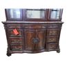 Image 3 : Tall Cherry Buffet & Hutch , H91" x W69" x D19" (1 Door Glass repair required)