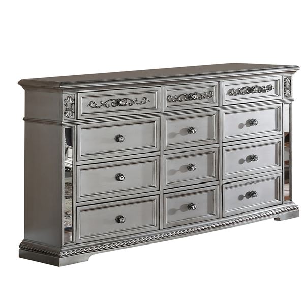 Pamela Transitional Style Dresser, 39" x 18" x 68"