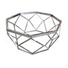 Image 1 : Chrome Geometric Coffee Table Base, H16" x 31"