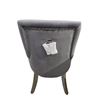 Image 4 : Pair of Grey Velvet Tufted Dining Chairs