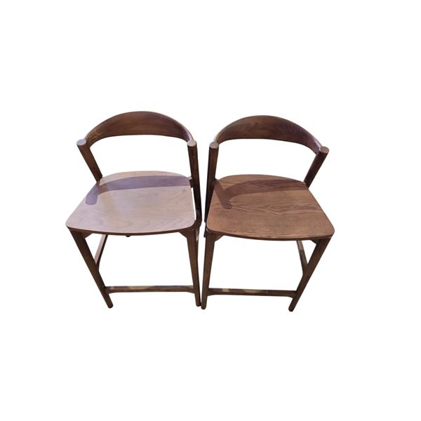 2-Pcs Sundays Haven Counter Stools - Stained Walnut