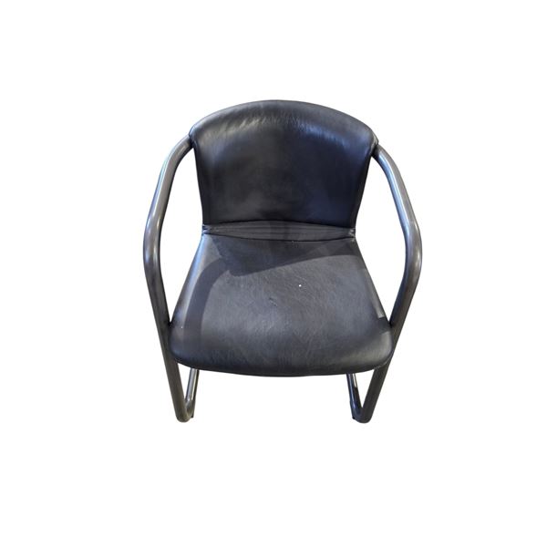 Moe's Freeman Dining Chair Onyx Black Leather