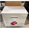 Image 2 : Coaster Fine Furniture - White Gloss Nightstand, H23" x W23" x D15"