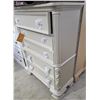 Image 3 : French Provincial Style Champagne Tall Chest, H54" x W41" x D18"