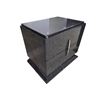 Image 2 : Set of 2 New High-Gloss Dark Woodgrain Finish Nightstand, H22" x W25" x D17"