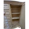 Image 3 : French Provincial Style Champagne Gold Tall Chest, H62" x W47" x D20" (some wear on the corners)