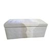 Image 2 : White Rectangular Storage Ottoman Bench, W40"