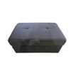 Image 1 : Black Storage Ottoman, 34" x 20"