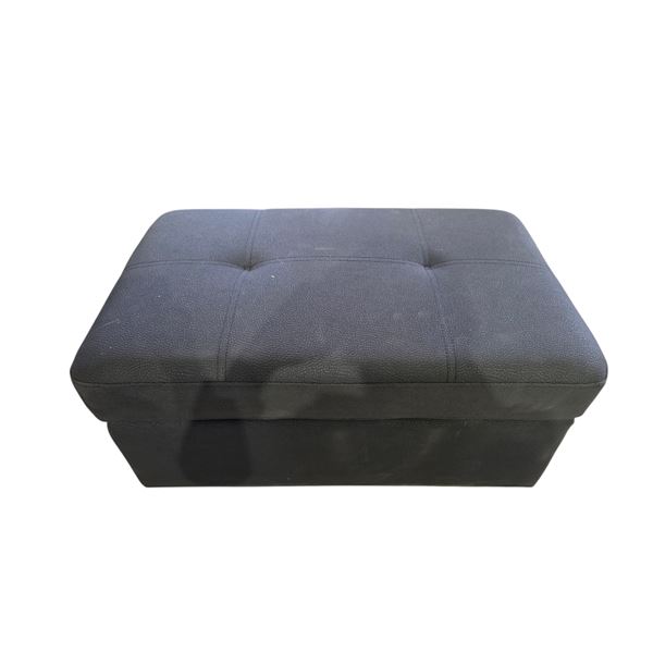 BNIB Black Storage Ottoman, 34" x 20"