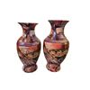 Image 1 : 2-Pcs Southwestern Style Decor Ceramic Vases, H12" & 13"