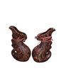 Image 2 : 2-Pcs Dark Brown Decor Sculptural Pitchers, H14" Each