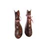 Image 4 : 2-Pcs Dark Brown Decor Sculptural Pitchers, H14" Each