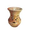 Image 3 : 4-Pcs Earth Tone and Red Floral Ceramic Vases, Tallest 13.5"