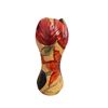 Image 4 : 4-Pcs Earth Tone and Red Floral Ceramic Vases, Tallest 13.5"