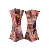 Image 3 : 3-Pcs Geometric and Floral Decor Ceramic Vases, Tallest H11"