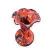 Image 3 : Abstract Red and Blue Pattern Tall Ceramic Vase, H16"