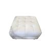 Image 1 : White Faux Leather Square Ottoman, W27"