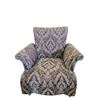 Image 2 : Damask Patterned Upholstered Armchair