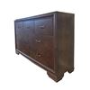 Image 1 : Chocolate Brown Wooden 7-Drawer Dresser, H36" x W59" x D16" (some wear on the edges)