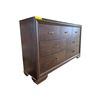 Image 2 : Chocolate Brown Wooden 7-Drawer Dresser, H36" x W59" x D16" (some wear on the edges)