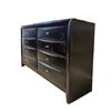 Image 2 : Dark Brown 8-Drawer Dresser, H33" x W59" x D16.5" (some wear on the edges)