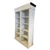 Image 1 : 2-Pcs Tall White Wooden Open Shelving Bookcases, H78.5" x W25" x D16" Each (scratches and wear on th