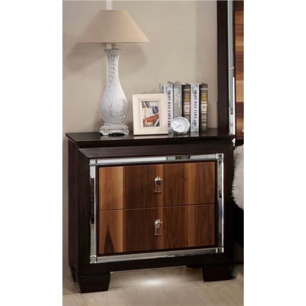Claire Nightstand Chocolate Finish, 30.7" x 18.4" x 26.2"