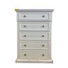 Image 1 : Tall White 5-Drawer Chest, H54" x W39" x D18" (some wear on the corners)