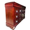 Image 1 : Cherry Finish Wood 9-Drawer Dresser, H33" x W56" x D16" (chipped on the edge)