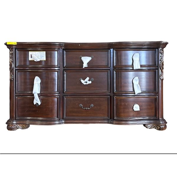 BNIB - Royal Highlands 9 Drawer Dresser - Rich Cherry, H39" x W72" x D20"