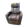 Image 1 : Amax Leather Premium Espresso Swivel Leather Power Recliner - Supportive Tiered Backrest (missing ad