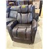 Image 2 : Amax Leather Premium Espresso Swivel Leather Power Recliner - Supportive Tiered Backrest (missing ad