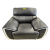 Image 1 : Modern Two-Tone Black & White Armchair - Flared "Jude" Racing Design