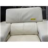 Image 5 : Mazarian Designer White Leather Lounge Chair - Ultra-Modern Minimalist Seating