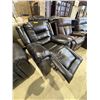 Image 2 : Amax Leather - Premium Black Leather Recliner - Plush Overstuffed Design & Pillow-Top Arms