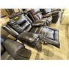 Image 3 : Amax Leather - Premium Black Leather Recliner - Plush Overstuffed Design & Pillow-Top Arms