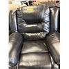 Image 6 : Amax Leather - Premium Black Leather Recliner - Plush Overstuffed Design & Pillow-Top Arms
