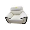 Image 1 : Mazarian Matisse Milano Style Designer Accent Chair - White/Black Leather