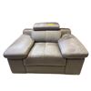 Image 1 : Mazarian Matisse Milano Style Designer Accent Chair - Charcoal Grey Soft Touch