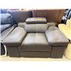 Image 2 : Mazarian Matisse Milano Style Designer Accent Chair - Charcoal Grey Soft Touch