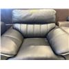 Image 3 : Mazarian Modern Italian-Style Black Club Chair - Flared Two-Tone Silhouette