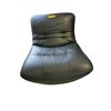 Image 1 : Contemporary Black Leather Swivel Accent Chair - Ergonomic Scoop Design