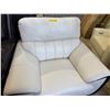 Image 3 : Mazarian Matisse Milano Style Designer Accent Chair - White/Black Leather