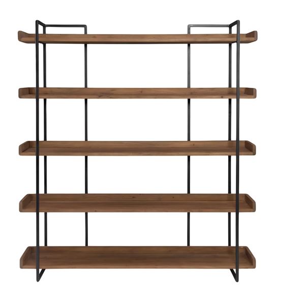 Moe's Vancouver Bookshelf Small Light Brown in box - 44.0in W X 13.5in D X 75.0in H