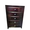 Image 3 : Dark Wood 5-Drawer Chest, H48" x W31.5" x D16.5"