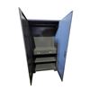 Image 4 : Grey Metal 2-Door Wardrobe Cabinet, h76" x W40" x D19.5"