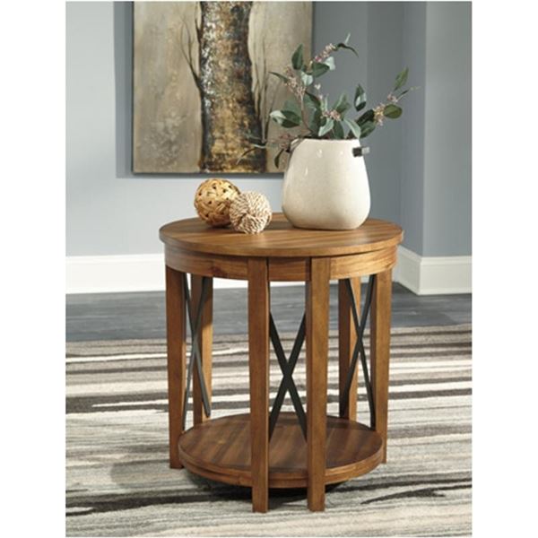 BNIB - Signature Design by Ashley - Emilander Round End Table, H25" x 24" x 24"
