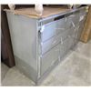 Image 2 : Mirrored Trim 7-Drawer Dresser, H33" x W61" x D18" handles and legs inside drawer