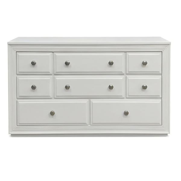 Classic White 9-Drawer Double Dresser